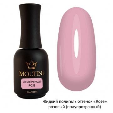 Moltini PolyGel Rose (светло-розовый) 20мл. в бутылочке с кистью